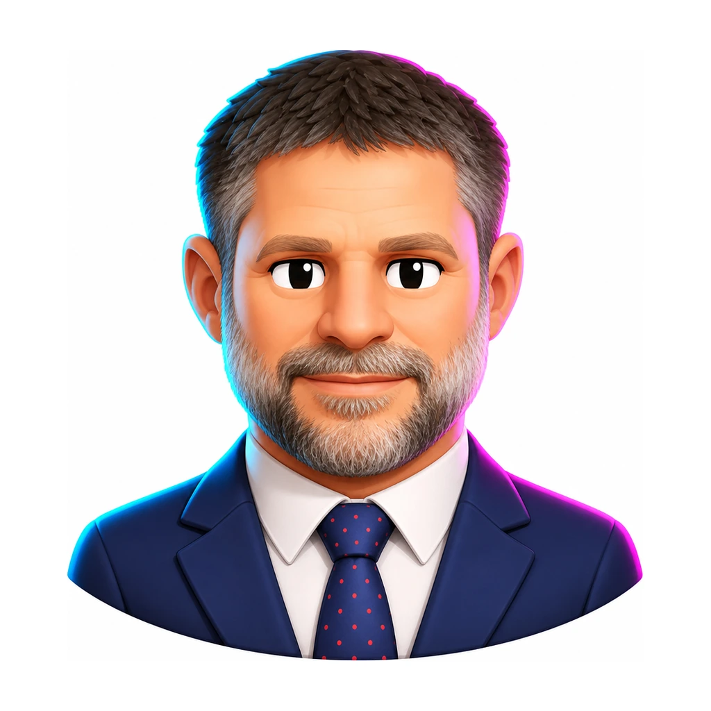 איור מסוגנן של בצלאל סמוטריץ (איור, לא צילום)